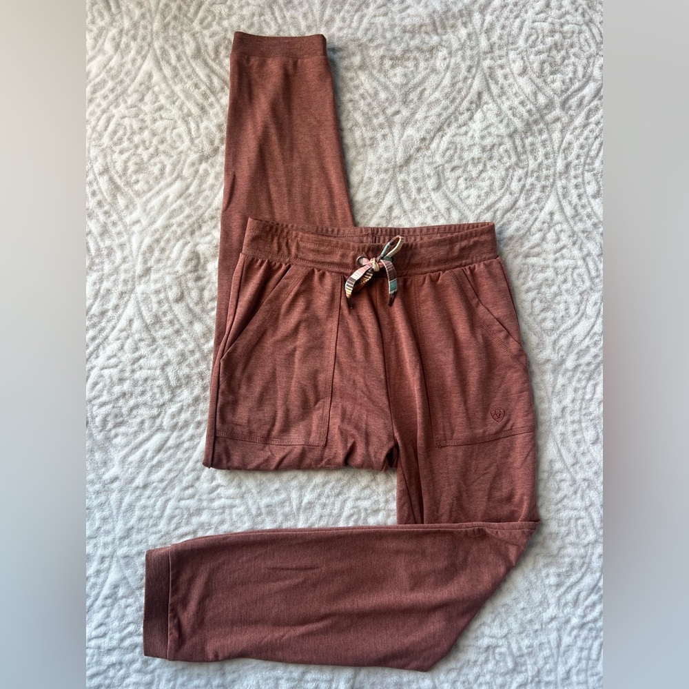 Ariat Women's Mexicali Roasted Russet Brown Joggers | Size XS - Picture 2 of 11